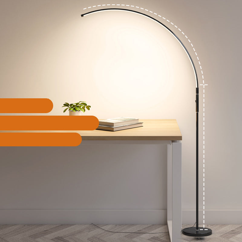 Modern Linear Shape Floor Lamp Metal Single Light Floor Lamp