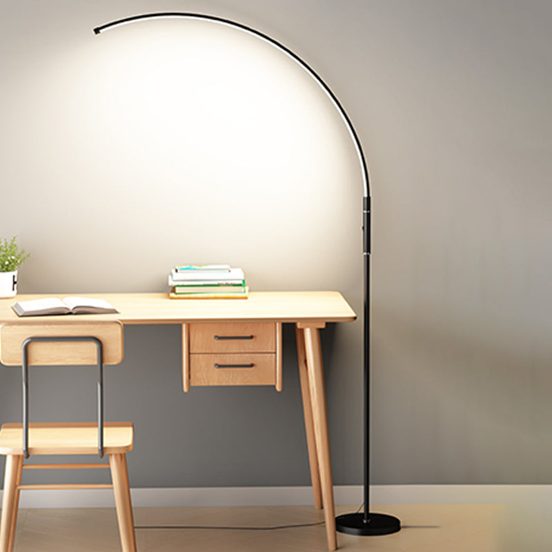 Modern Linear Shape Floor Lamp Metal Single Light Floor Lamp