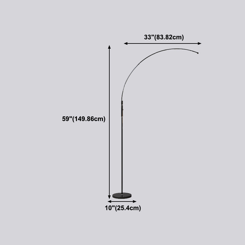 Modern Linear Shape Floor Lamp Metal Single Light Floor Lamp