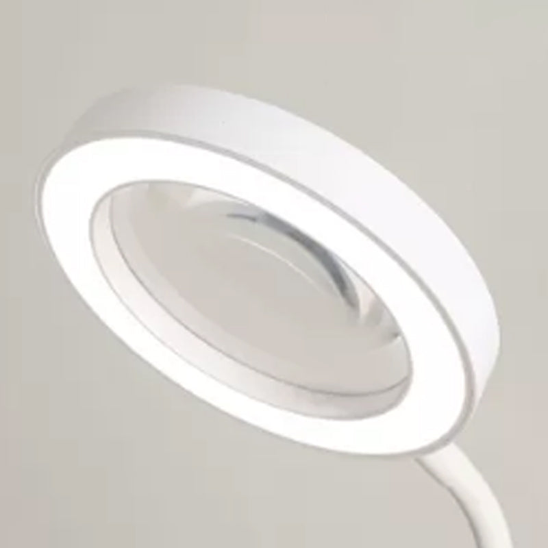 Lampada da pavimento a forma di cerchio in stile moderno in metallo in metallo a 1 luce