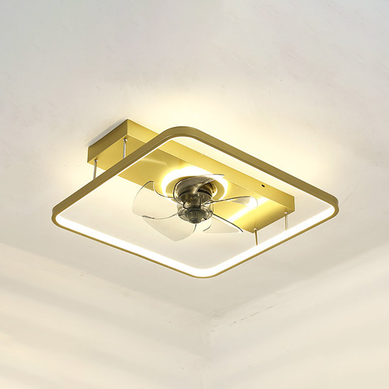 Nordisches geometrisches Lüfter Light Metal LED Flush Mount Light für Wohnzimmer