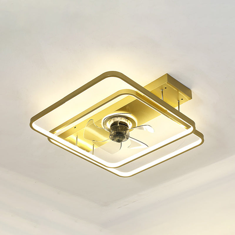 Nordisches geometrisches Lüfter Light Metal LED Flush Mount Light für Wohnzimmer