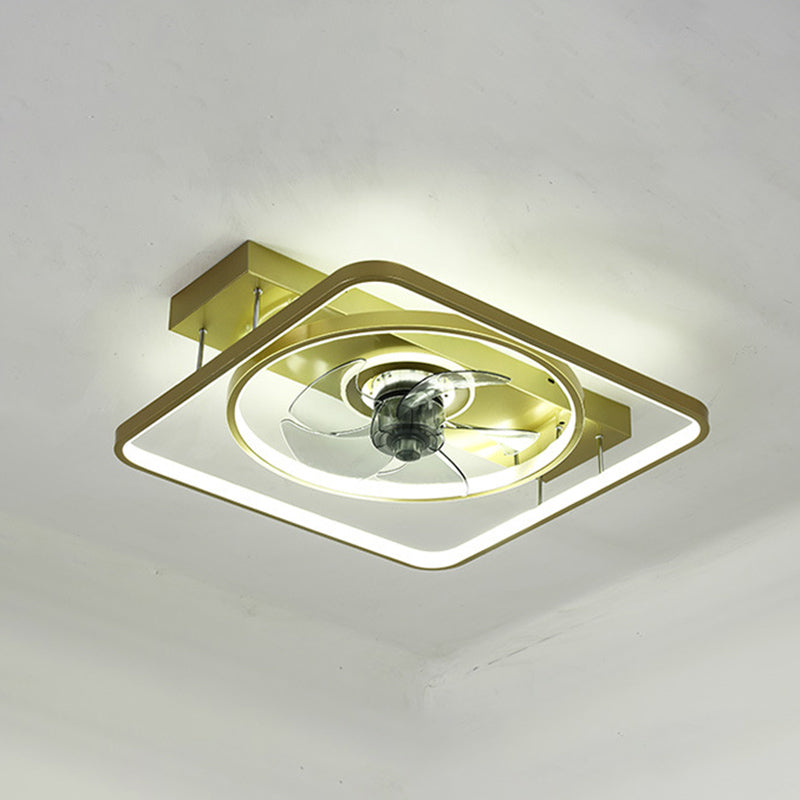 Nordisches geometrisches Lüfter Light Metal LED Flush Mount Light für Wohnzimmer