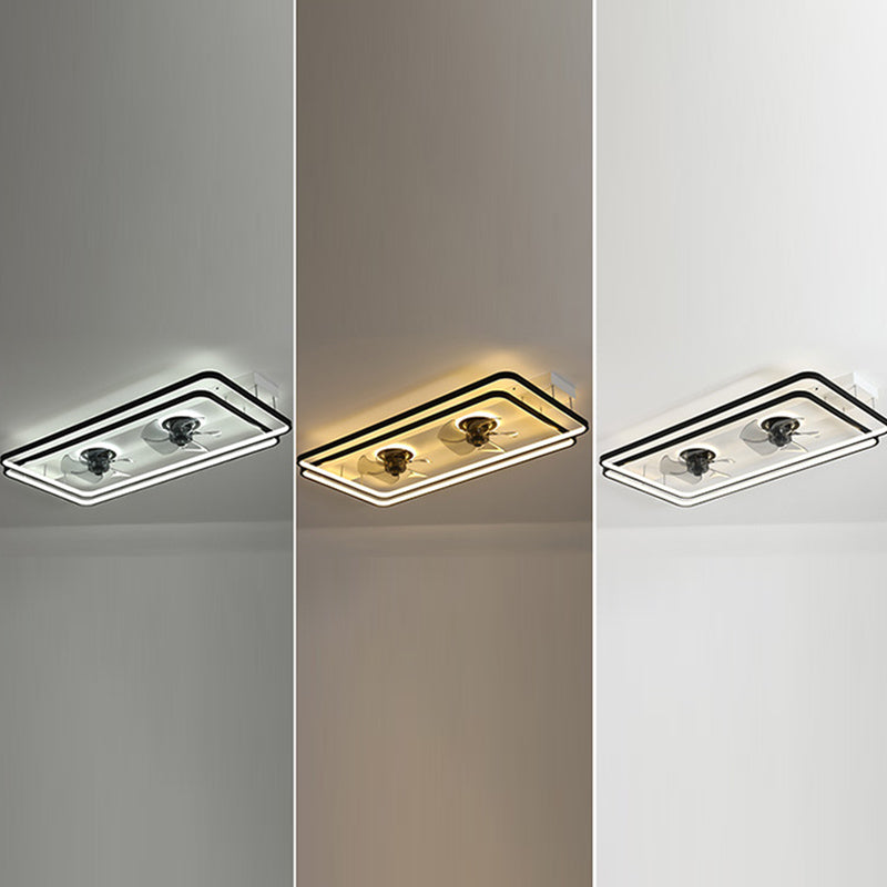 Nordisches geometrisches Lüfter Light Metal LED Flush Mount Light für Wohnzimmer