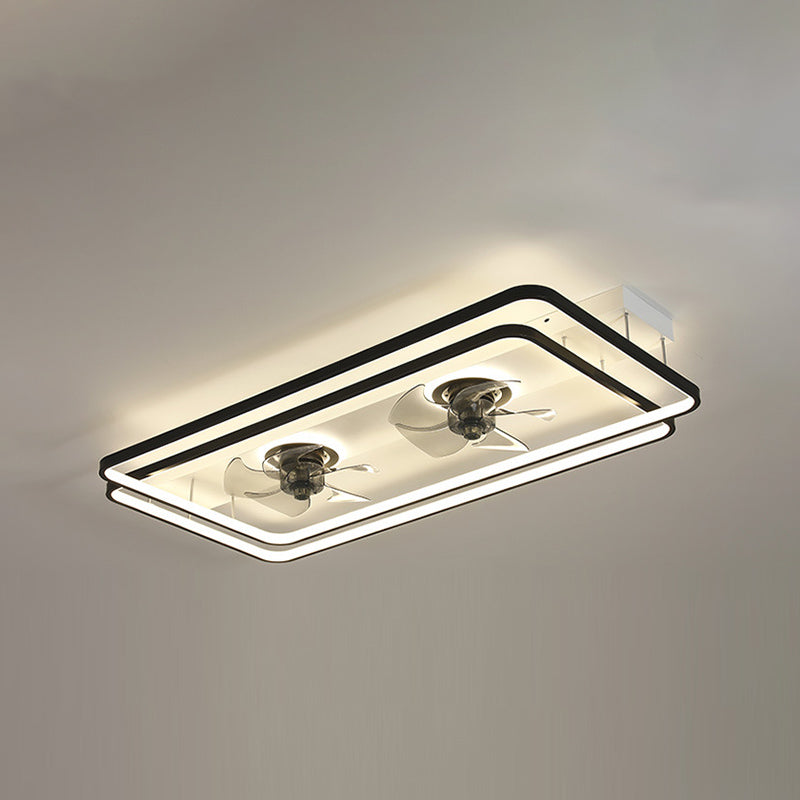 Ventilador geométrico nórdico Luz de montaje LED de metal para sala de estar para sala de estar