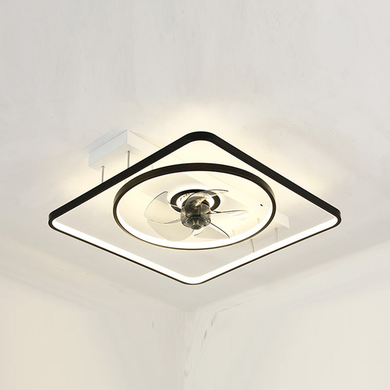 Nordisches geometrisches Lüfter Light Metal LED Flush Mount Light für Wohnzimmer