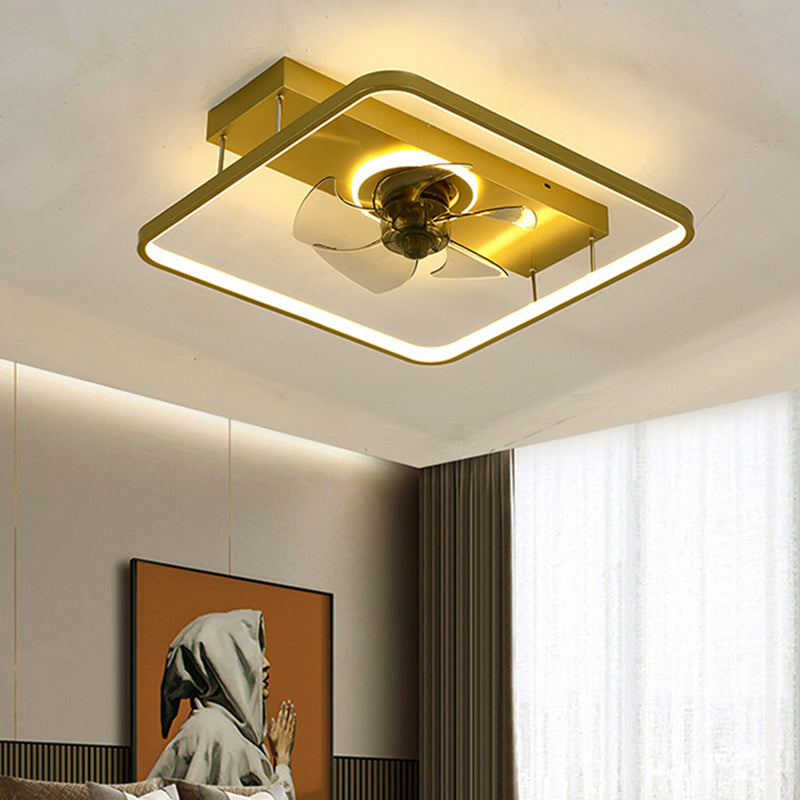 Nordisches geometrisches Lüfter Light Metal LED Flush Mount Light für Wohnzimmer