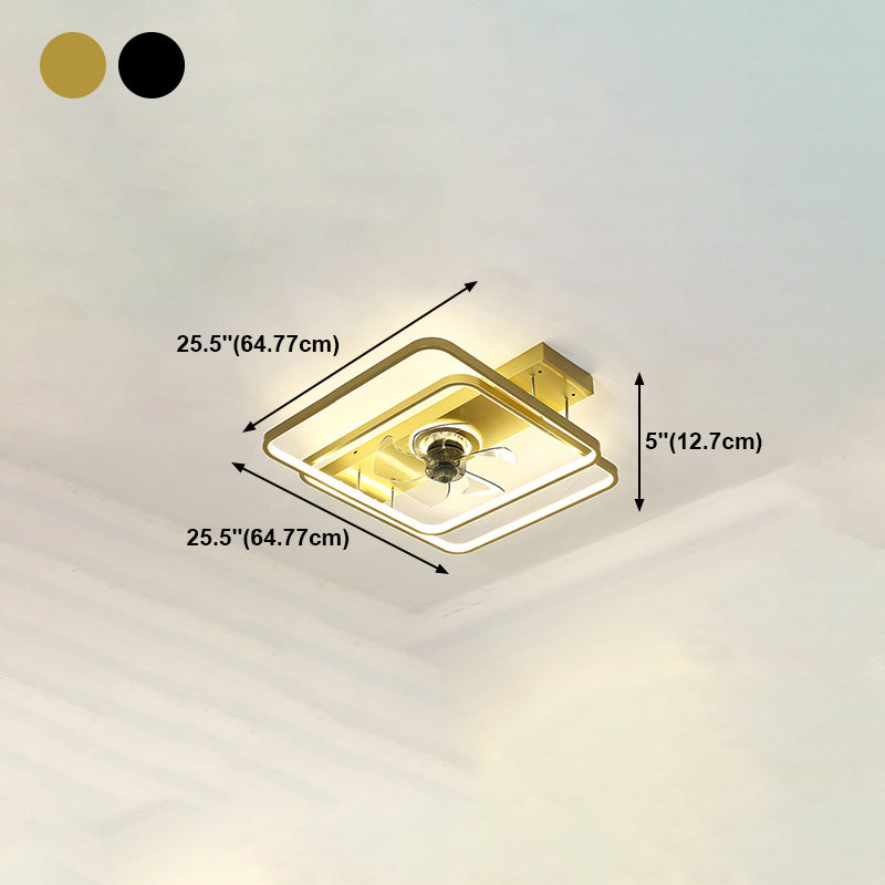 Ventilador geométrico nórdico Luz de montaje LED de metal para sala de estar para sala de estar