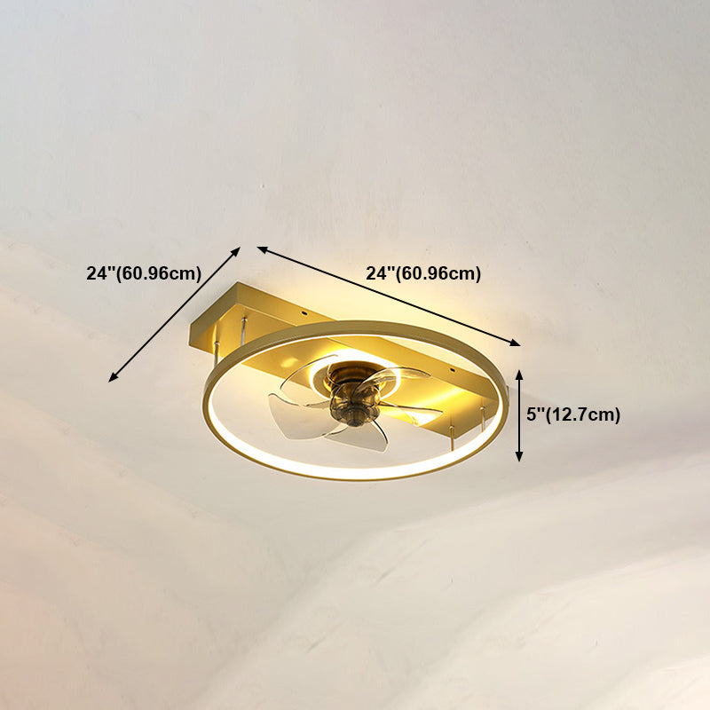 Nordisches geometrisches Lüfter Light Metal LED Flush Mount Light für Wohnzimmer