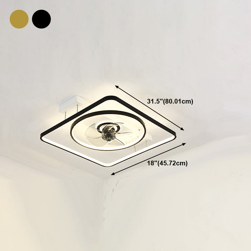 Nordisches geometrisches Lüfter Light Metal LED Flush Mount Light für Wohnzimmer