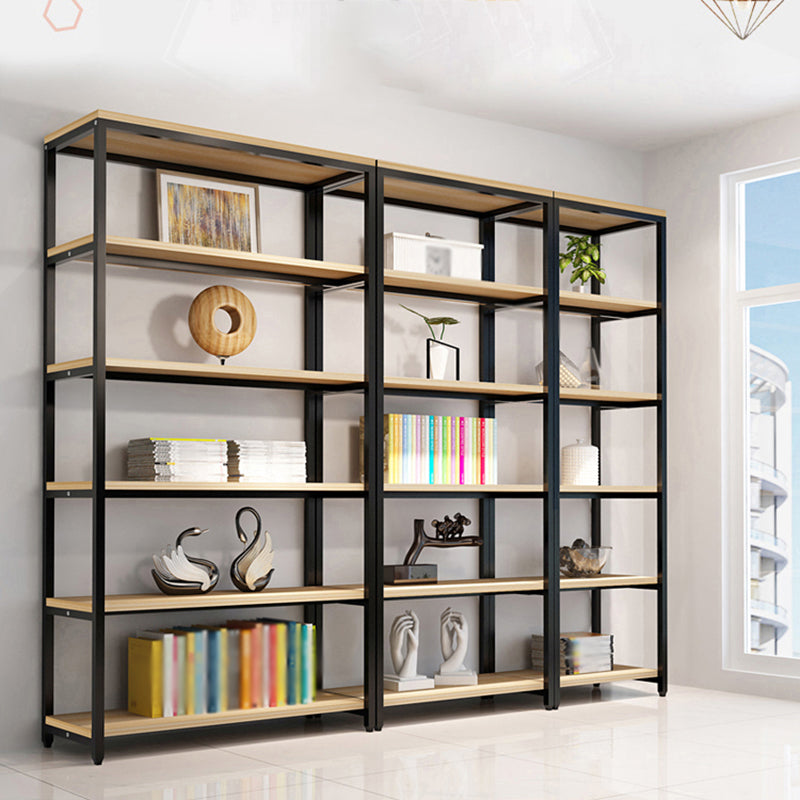Metal Etagere Bookcase Scaffale di libri a retro aperto industriale con ripiani per ufficio e casa