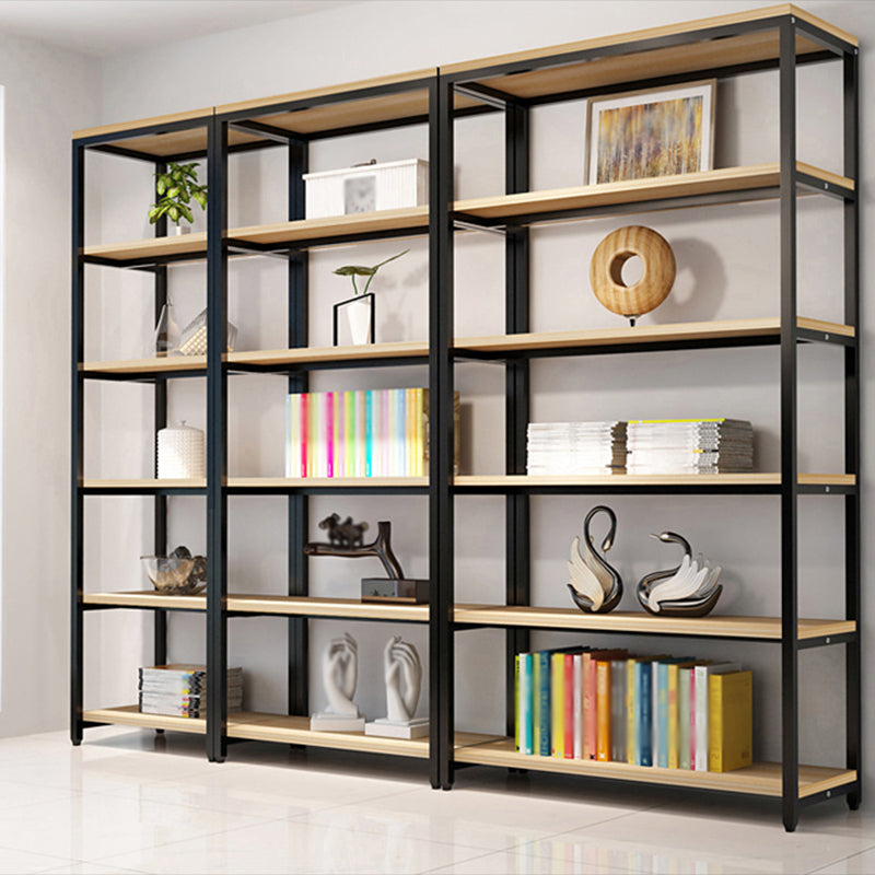 Metal Etagere Bookcase Scaffale di libri a retro aperto industriale con ripiani per ufficio e casa