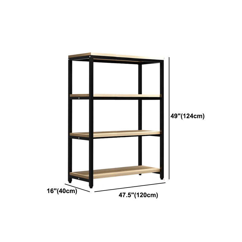 Metal Etagere Bookcase Scaffale di libri a retro aperto industriale con ripiani per ufficio e casa