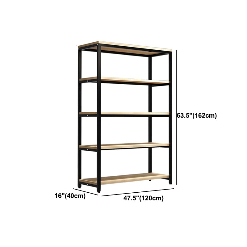 Metal Etagere Bookcase Scaffale di libri a retro aperto industriale con ripiani per ufficio e casa