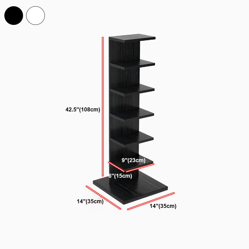 Telaio in legno e scaffale fabbricato all'angolo contemporaneo.