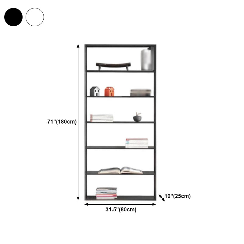 Libreria per scaffali aperti in stile minimalista con scaffale rettangolare