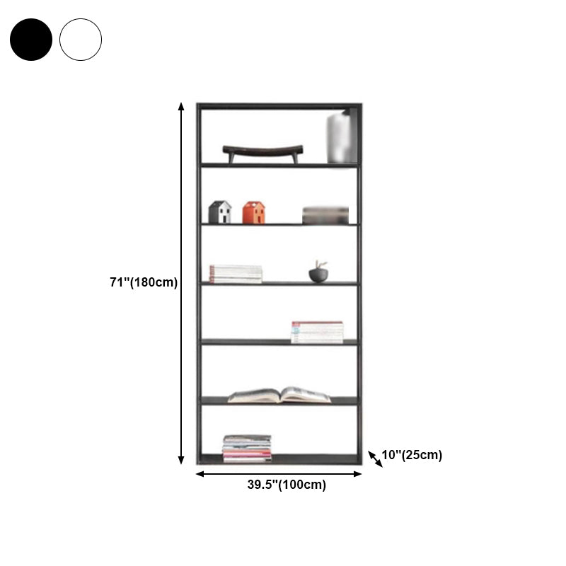 Bibliothèque d'étagère ouverte de style minimaliste avec étagère rectangulaire