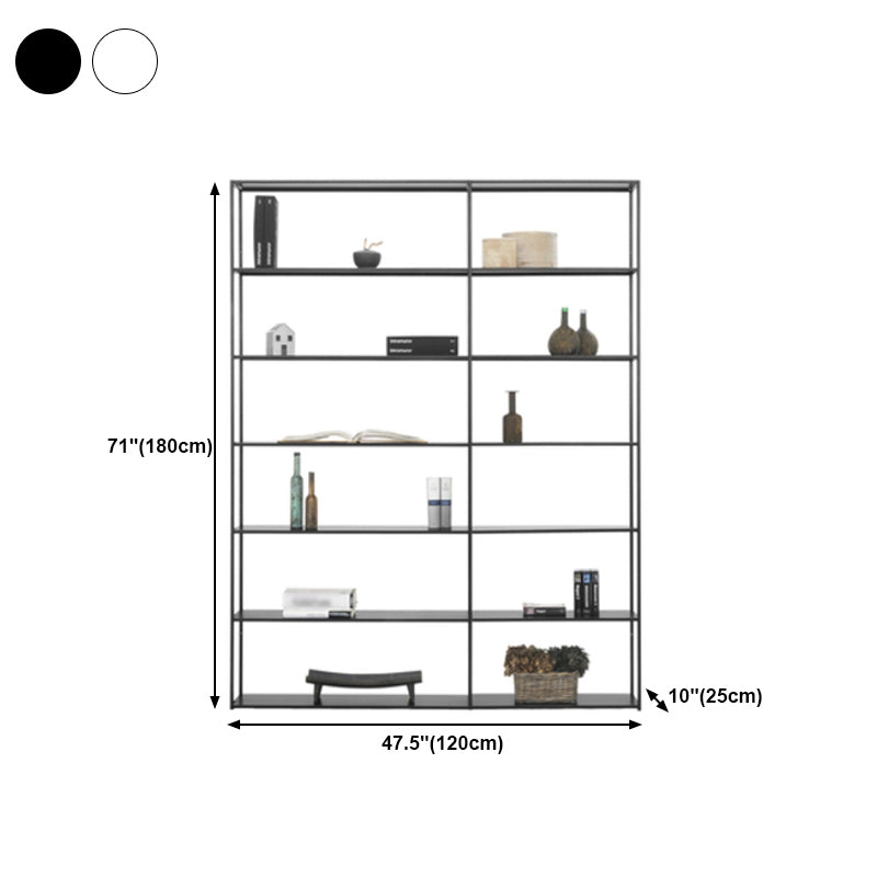 Libreria per scaffali aperti in stile minimalista con scaffale rettangolare