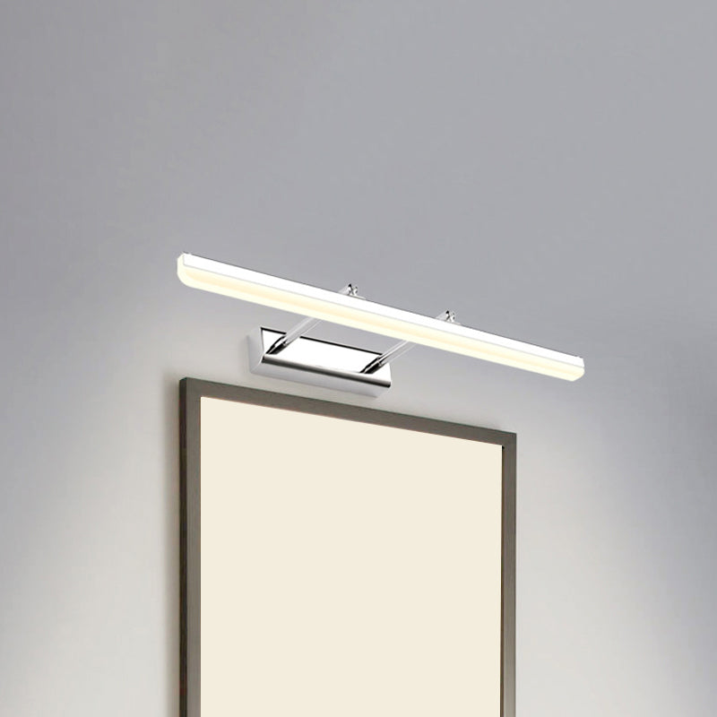 Acrylic Ultra-Thin Wall Sconce Contemporary Style 16"/19.5" Dia LED Vanity Lighting Fixture in Chrome, Warm/White Light