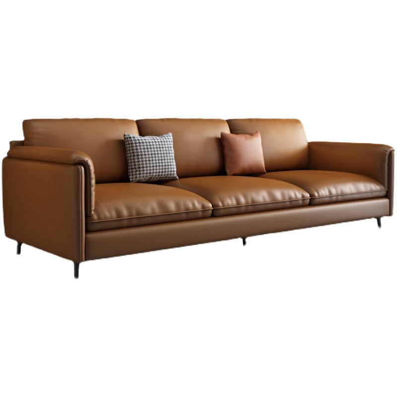 Upholstered Rectangular Sofa with Pillow Back Sponge/latex Padding