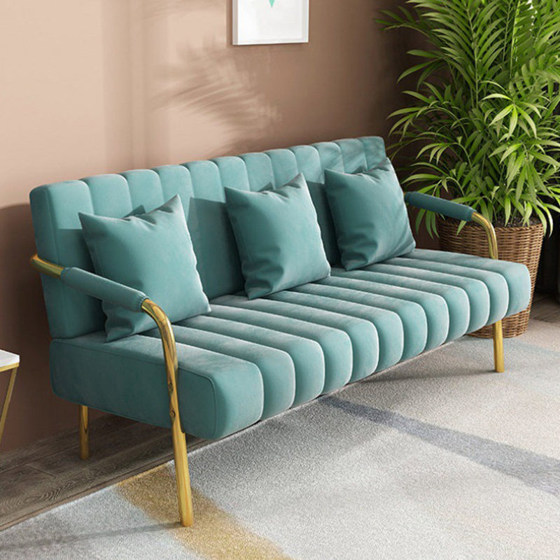 Sofa mit 3 Kissen 3 Sitzer Haarnadel Beine Sitzgelegenheiten mit Metall für Bonusraum