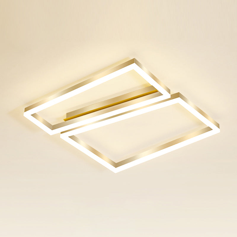 Square LED Flush Mounted Ceiling Lights Simplicity Lighting Fixture for Bedroom