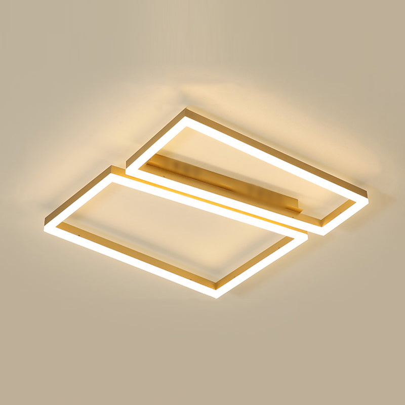 Square LED Flush Mounted Ceiling Lights Simplicity Lighting Fixture for Bedroom