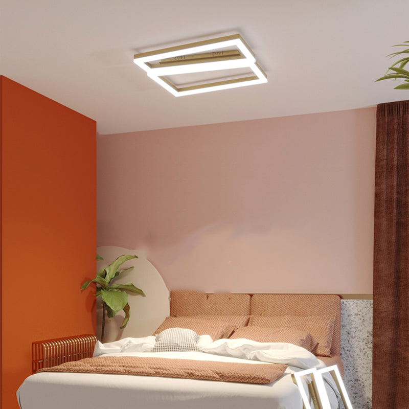 Luces de techo montadas a ras de LED cuadrados Iluminación de simplicidad de iluminación para dormitorio