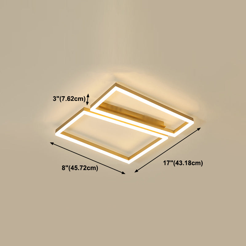 Square LED Flush Mounted Ceiling Lights Simplicity Lighting Fixture for Bedroom