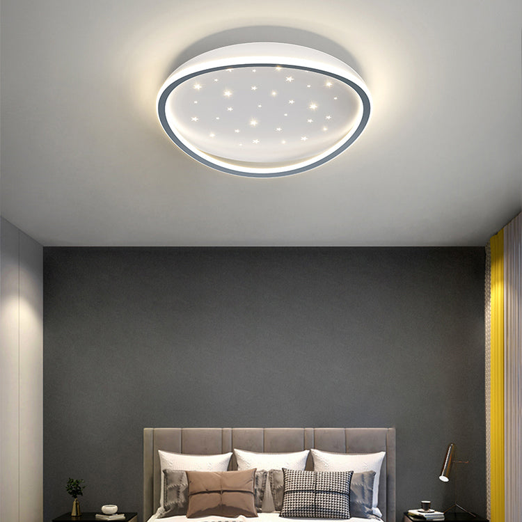 Geometry Shape LED Ceiling Lamp Modern Aluminium 1 Light Flush Mount for Living Room