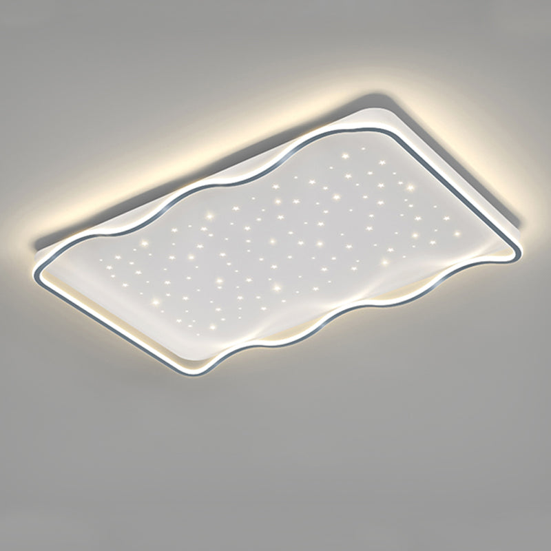 Geometrie Shape LED Plafond Lamp Modern Aluminium 1 Licht Flush Mount voor Living Room