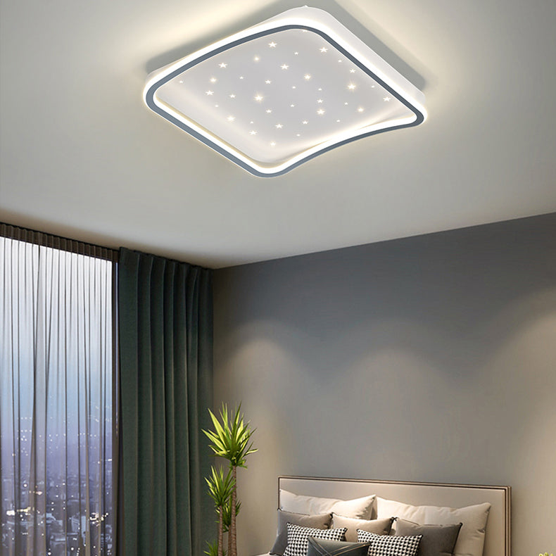 Geometrie Shape LED Plafond Lamp Modern Aluminium 1 Licht Flush Mount voor Living Room