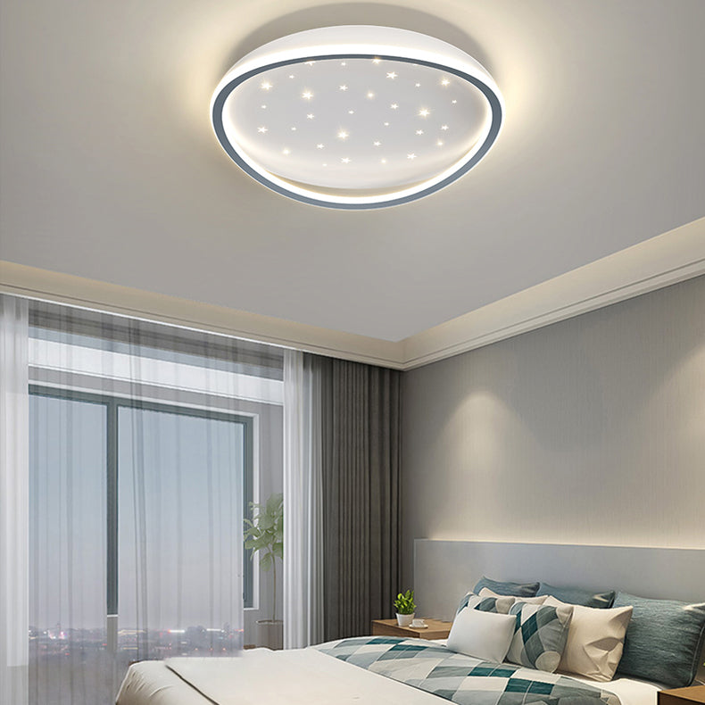 Geometry Shape LED Ceiling Lamp Modern Aluminium 1 Light Flush Mount for Living Room