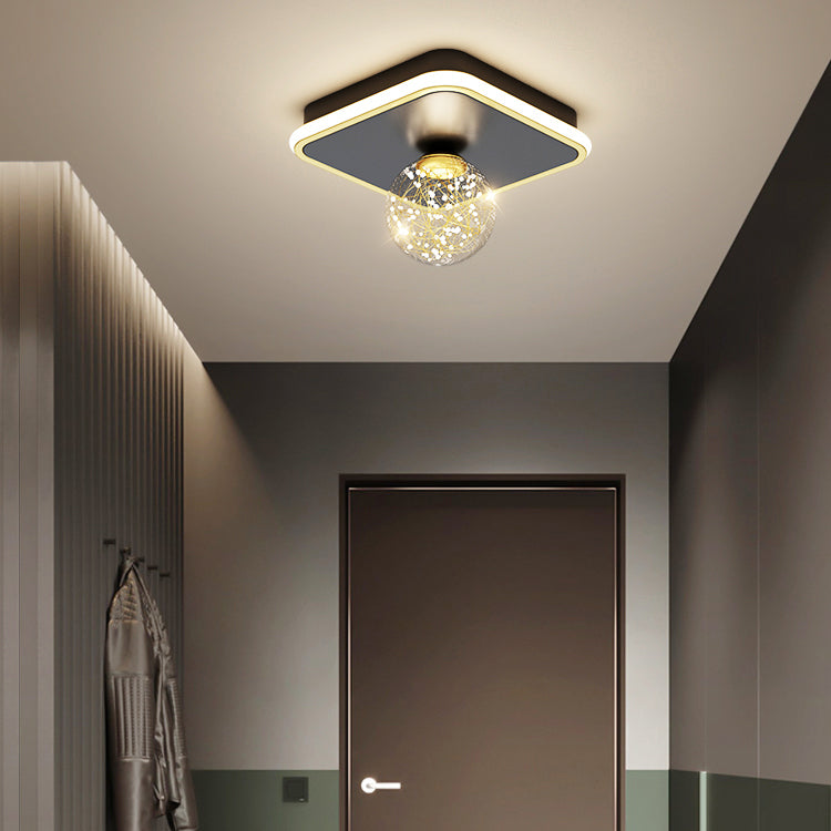 Palla Forma LED Lampada Moderna Iron 1 Light Flush Mount per Aisle Corridor