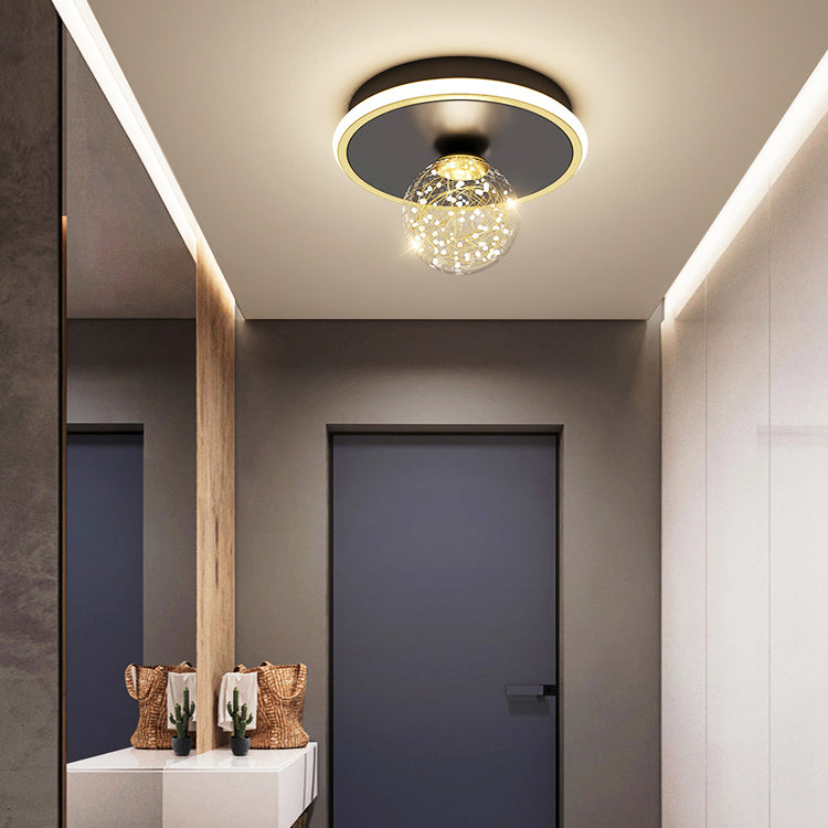 Palla Forma LED Lampada Moderna Iron 1 Light Flush Mount per Aisle Corridor