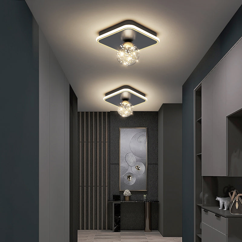 Palla Forma LED Lampada Moderna Iron 1 Light Flush Mount per Aisle Corridor