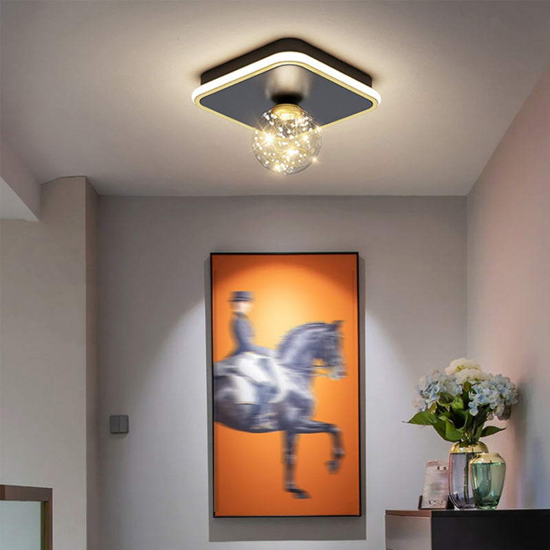 Palla Forma LED Lampada Moderna Iron 1 Light Flush Mount per Aisle Corridor