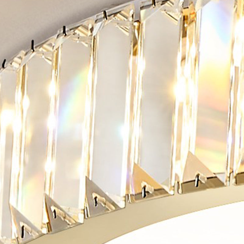 Crystal LED Flush Ceiling Light Minimalist Gold Bedroom Flush Light Fixture