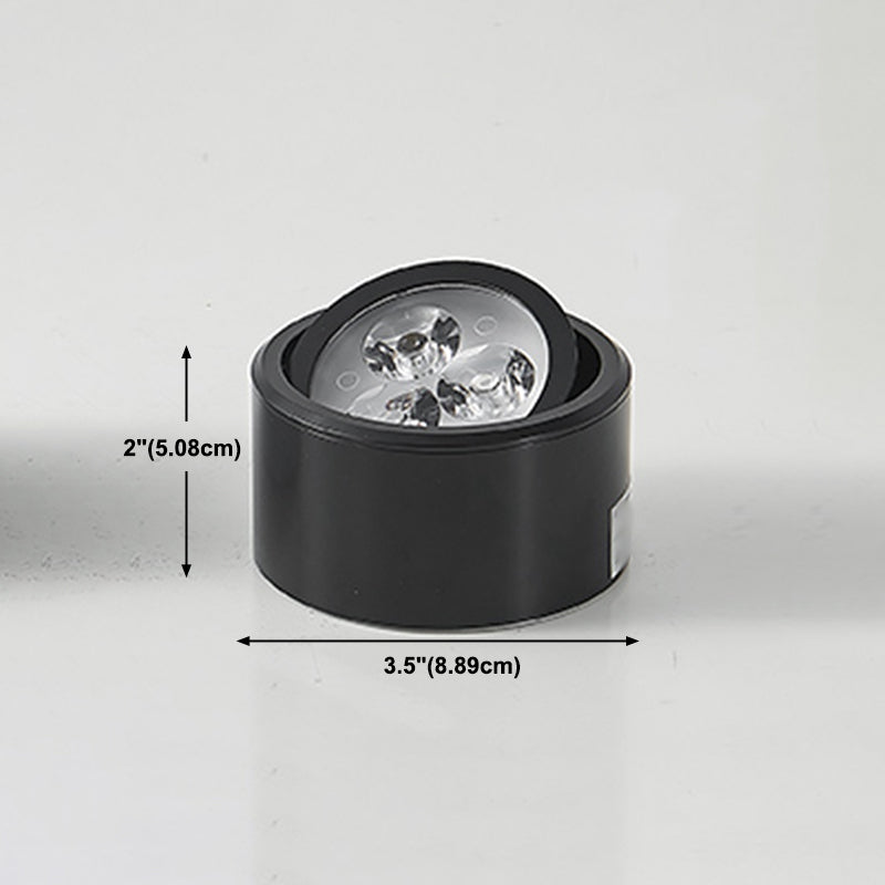 Aluminium Drum Down Light Simple Style Schwarz Led Flush Ceiling Light für Hallway