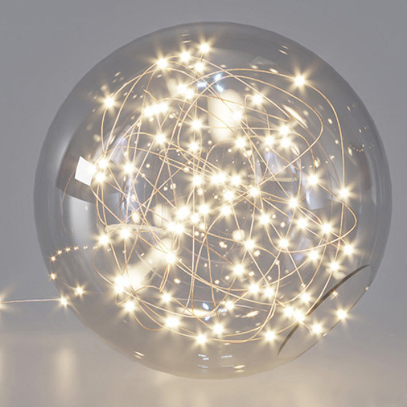 Oval Starry Glass Flush Lamp Nordic Stylish LED Flush Ceiling Light