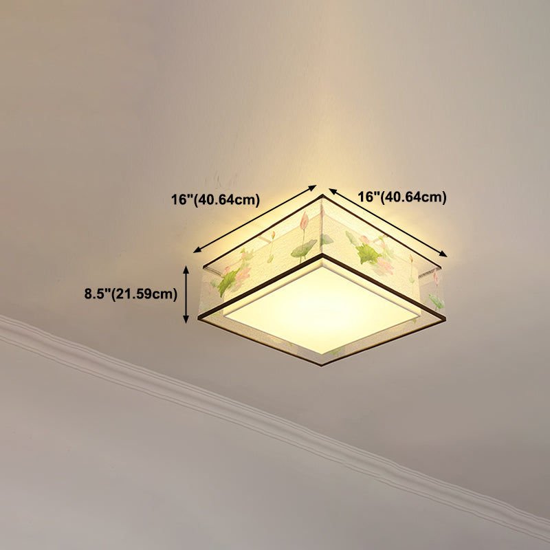 Geometry Ceiling Fixtures Contemporary Style Fabric Ceiling Mounted Lights