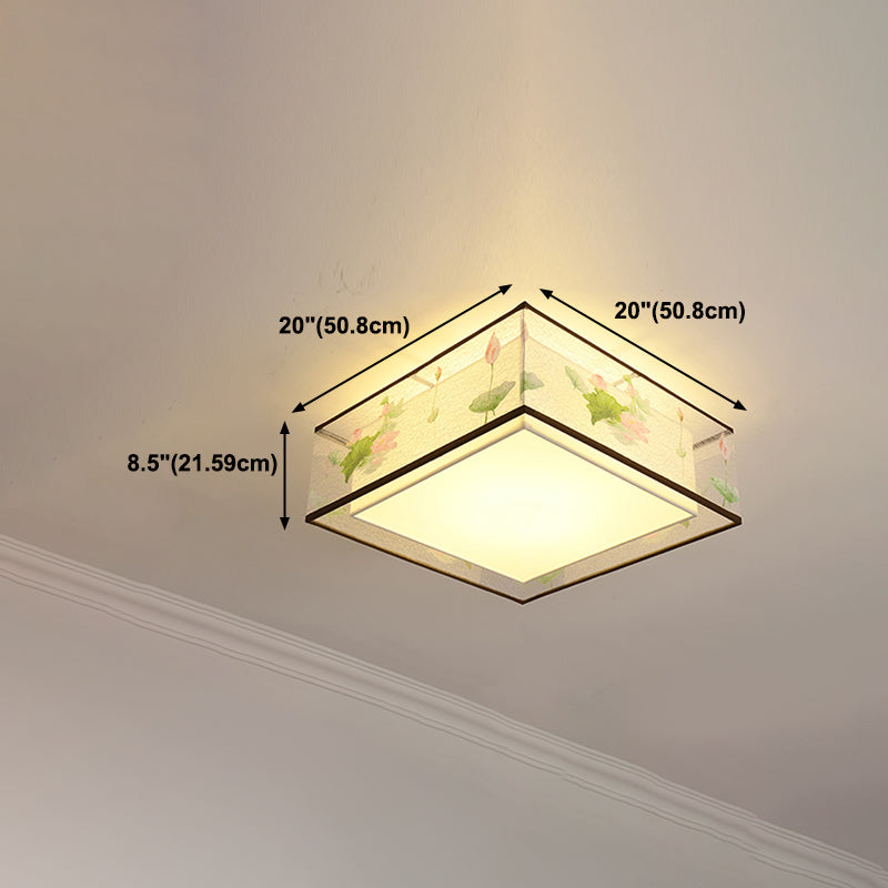 Geometry Ceiling Fixtures Contemporary Style Fabric Ceiling Mounted Lights