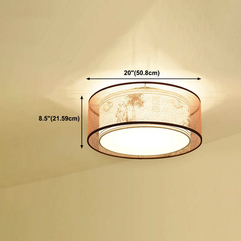 Geometry Ceiling Fixtures Contemporary Style Fabric Ceiling Mounted Lights