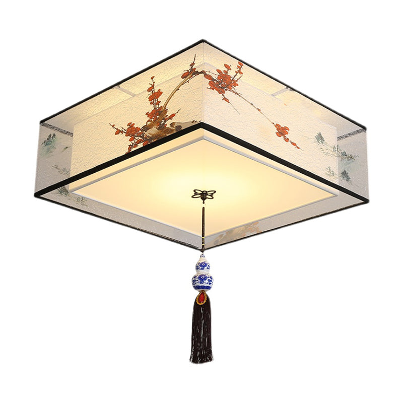 Contemporary Style Geometry Ceiling Fixtures Fabric Ceiling Mounted Lights