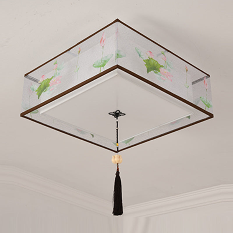 Contemporary Style Geometry Ceiling Fixtures Fabric Ceiling Mounted Lights