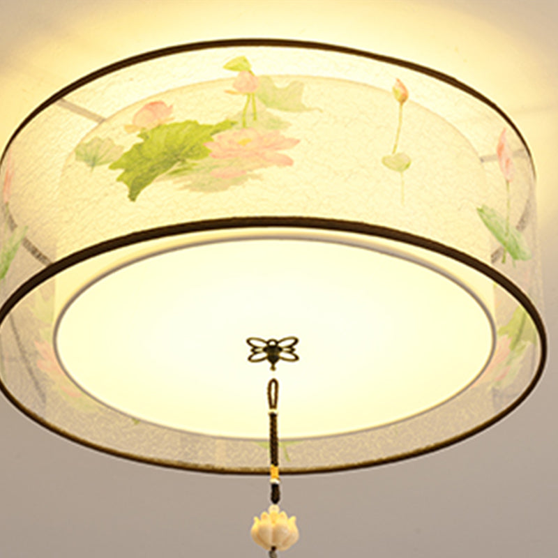 Contemporary Style Geometry Ceiling Fixtures Fabric Ceiling Mounted Lights