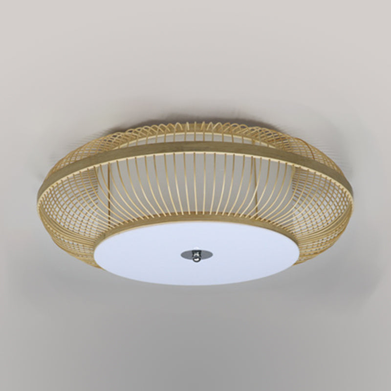 Illuminazione a soffitto di bambù di stile moderno della lampada da soffitto di geometria della luce per il soggiorno