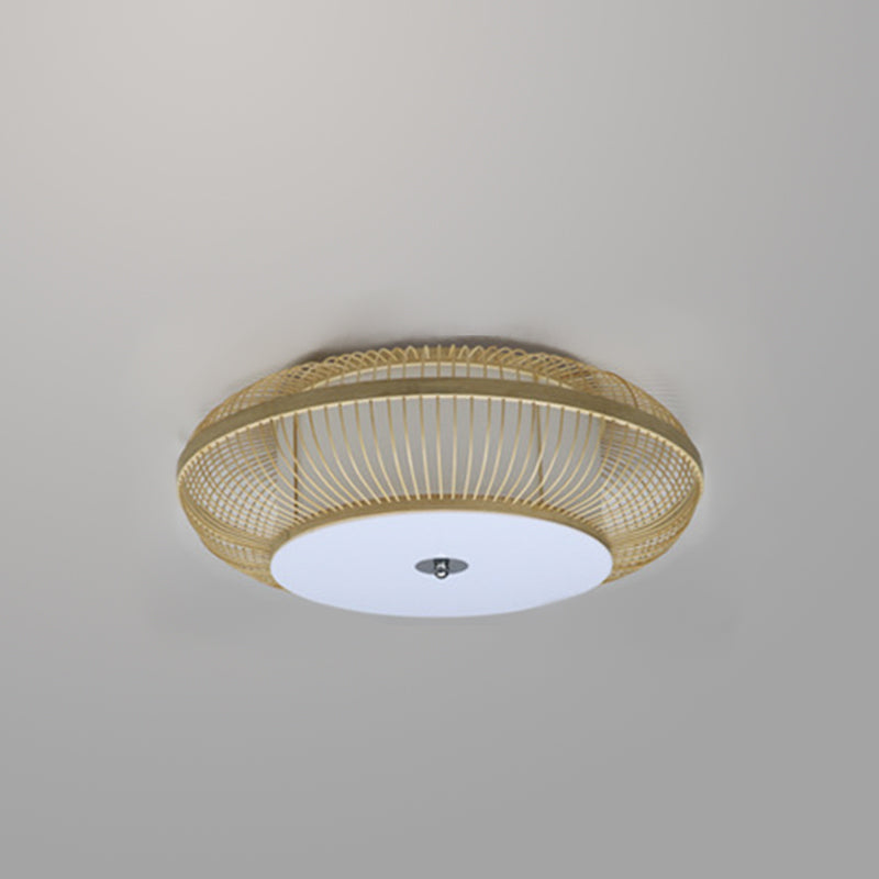 Illuminazione a soffitto di bambù di stile moderno della lampada da soffitto di geometria della luce per il soggiorno