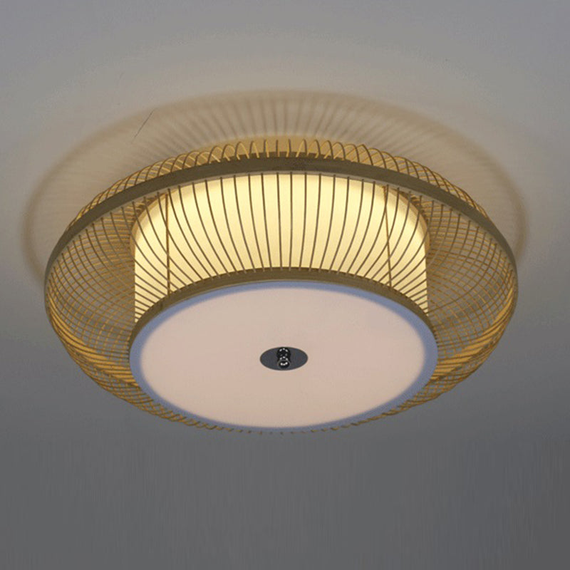 Illuminazione a soffitto di bambù di stile moderno della lampada da soffitto di geometria della luce per il soggiorno