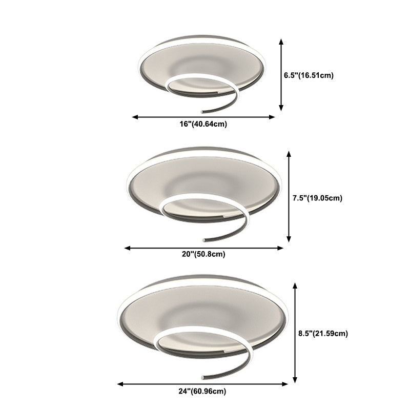 Contemporary Metal Plafoniera Lineare Nero Flush Mount Luce per Camera da letto